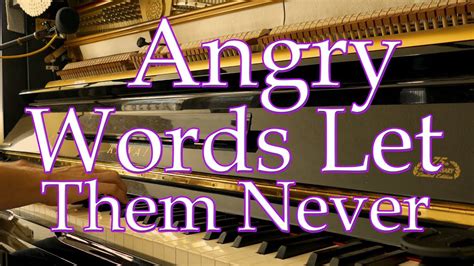 Angry Words Let Them Never Horatius R Palmer Solo Instrumental