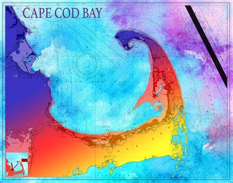 Artistic Print Of Cape Cod Bay Chart On Your Choice Of Photo Etsy