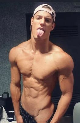 Shirtless Male Muscular Beefcake Frat Boy Jock Tongue Out Fun Photo X Sexiz Pix