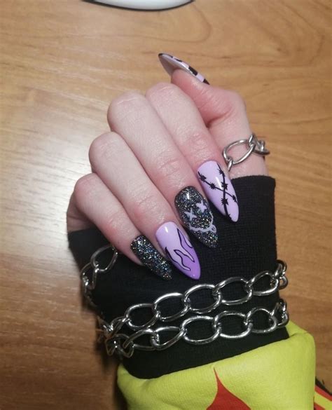 Pin By Angies On Beauty Goth Nails Grunge Nails Rave Nails