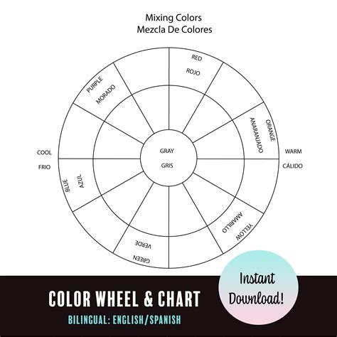 Printable Blank Color Wheel
