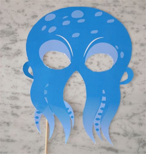 Masquerade Mask Printable Cosplay Mask Octopus Costume Etsy