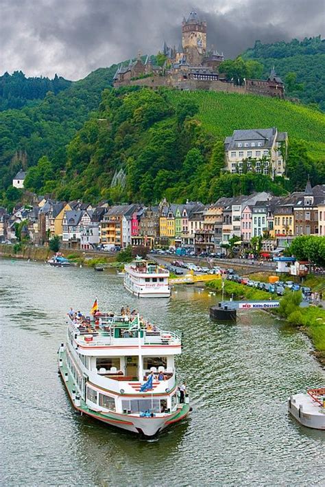 Cochem Germany And The Mosel River With Cochem Castle In