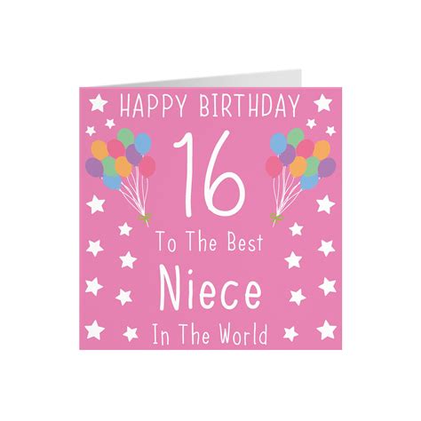 Niece 16th Birthday Card Happy Birthday 16 To The Best Etsy