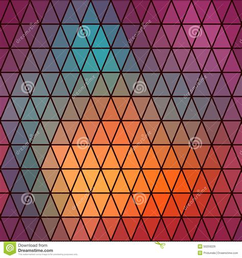 Retro Pattern Of Geometric Shapes Triangle Colorful