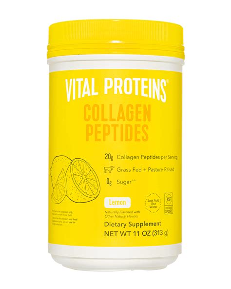 Vital Proteins Grass Fed Collagen Peptides Powder Lemon 11 Oz