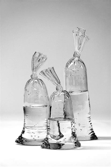 Glass Sculptures By Dylan Martinez Perfectly Imitate Water Filled Plastic Bags Colossal Broken