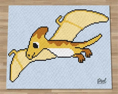 C2c Pterodactyl Blanket Pattern Pixel Crochet