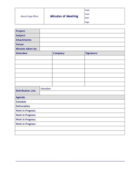 20 Handy Meeting Minutes And Meeting Notes Templates