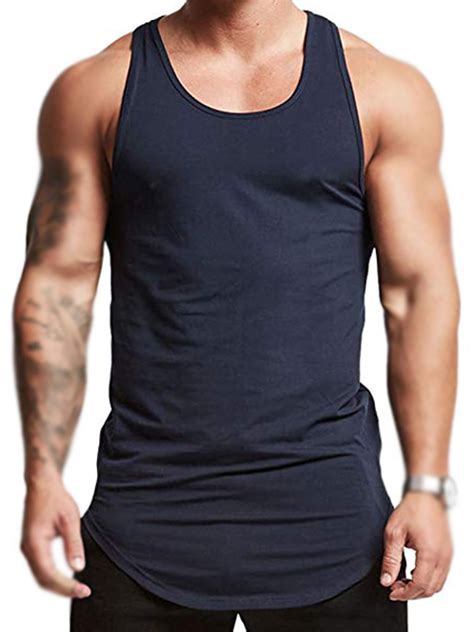 LELINTA Men S Tank Top Sleeveless Tee Shirts Muscle Gym Black Grey