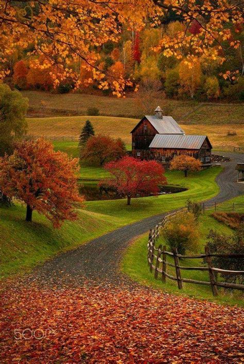 Vermont Autumn Scenery Landscape Photography Scenery