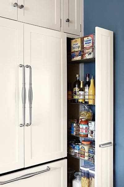 Lovely kitchen pantry cabinet cherry finish only in homesable design. A paneled, counter-depth fridge gets its seamless built-in ...