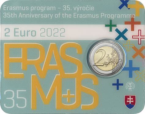 Slowakei 2 Euro 2022 Gemeinschaftsausgabe 35 Jahre Erasmus Programm