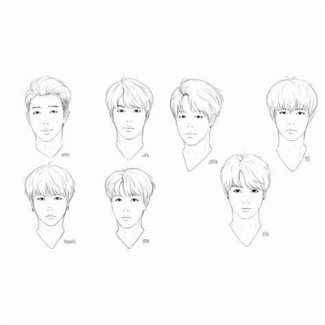 Bts Drawing Easy Step By Step Bts Hsd