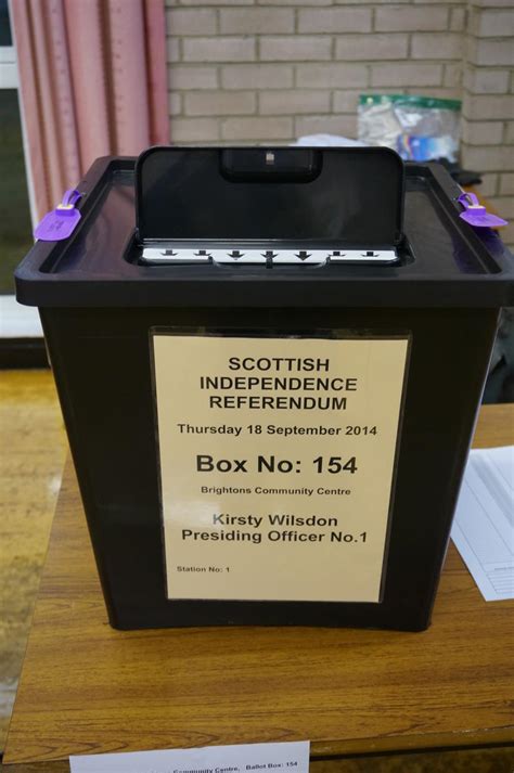 Ballot Box After Being Sealed Falkirk Council
