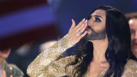 conchita wurst eurovision 2014 winner bearded lady drag