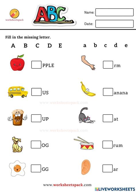 The Alphabet Online Worksheet For Kindergarten You Can Do The Exe