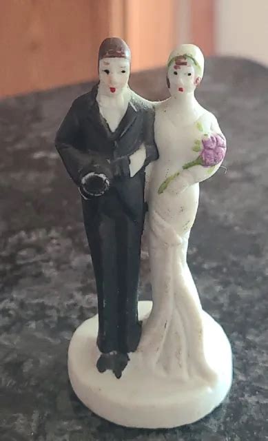 Vintage Wedding Cake Topper Bride And Groom Made In Japan Ceramic 30 00 Picclick