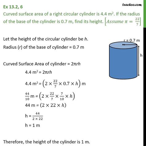 Question 6 Curved Surface Area Of A Right Circular Surface Area Of