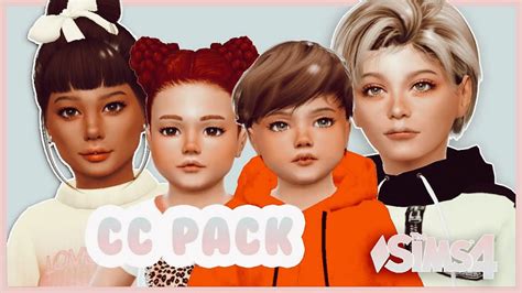 Toddlerandkids Cc Folder🍒8gb The Sims 4 Mods Pack Hairskinclothes