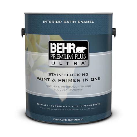 Behr Premium Plus Ultra Gal Ppu Ultra Pure White Satin Enamel