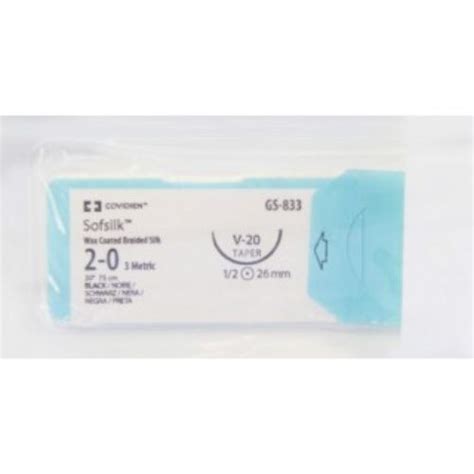 Medtronic Sofsilk Taper Point Silk Suture With Needle V 20