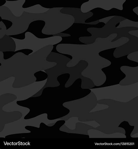 Seamless Camouflage Pattern Military Background Vector Image