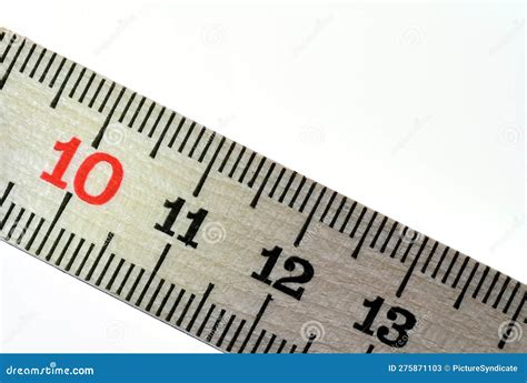 Extreme Closeup Folding Ruler Scale Scale Digits Stock Image Image Of