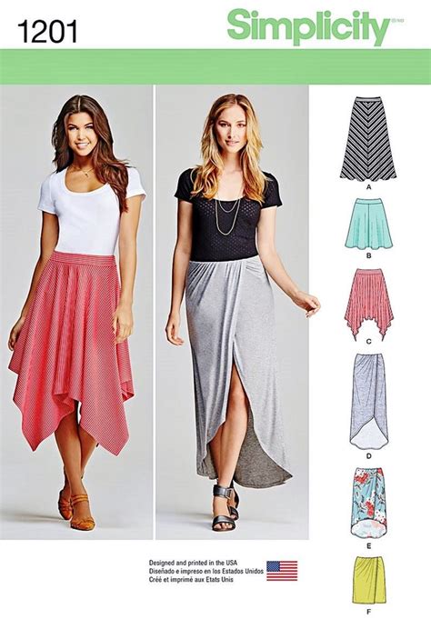 Sewing Pattern Women's Pull-on Skirt Pattern Shaped | Etsy | Skirt pattern, Wrap skirt pattern 