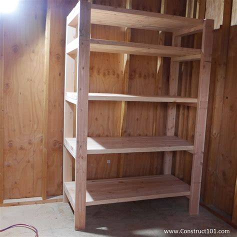 2x4 Storage Shelf Construct101 Diy Wood Shelves Wooden Storage