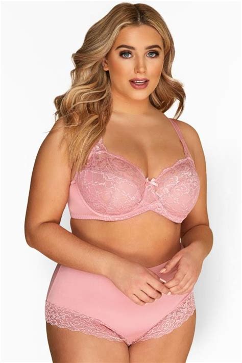 Le modal est une matière qui se rapproche du coton mais est plus douce et soyeuse au toucher. Soutien-Gorge Rose Pale Empiècement Dentelle | Yours Clothing