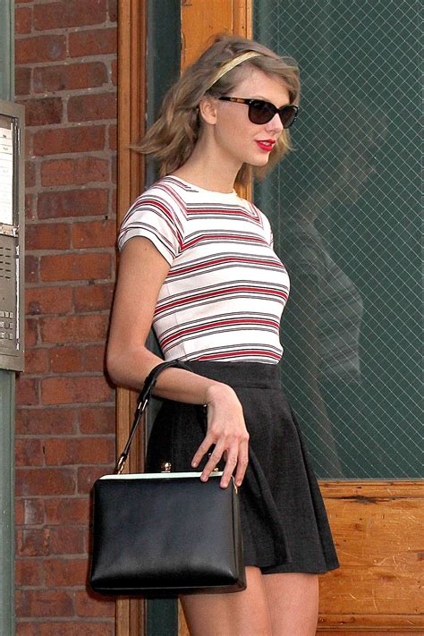 Taylor Swift In Mini Skirt Out In Nyc April 2014