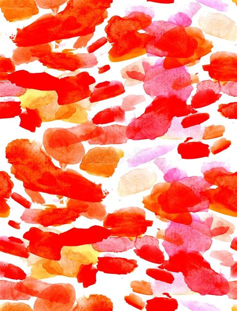 Abstract Orange Watercolor Seamless Background Color Shades By Hand