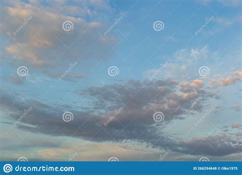 Sunset Sky With Multicolor Clouds Dramatic Twilight Sky Background