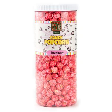 Pink Candy Coated Popcorn Strawberry Gourmet Candy Coated Popcorn