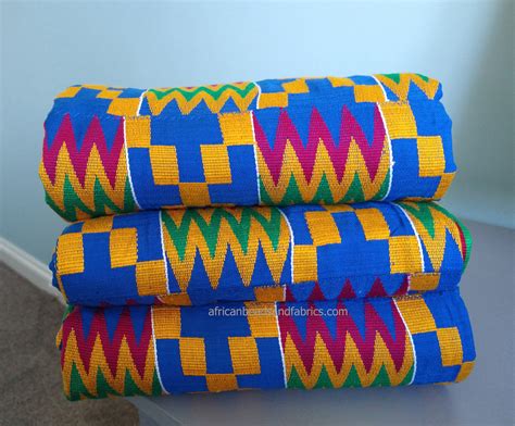 Handwoven Kente Cloth From Ghana African Fabric Handcrafted African Cloth Kente Cloth Wk101