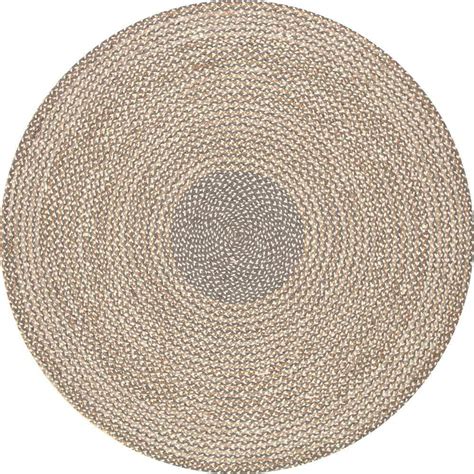 Nuloom Draya Braided Jute Gray 8 Ft Round Rug Tadc01b R808 The Home