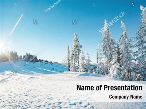 Breathtaking Majestic Winter Trees Powerpoint Template Breathtaking