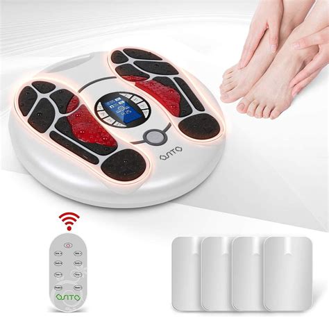Osito Ems Foot Circulation Stimulator Device Tens Unit With 4 Electrode Pads Foot Massager For