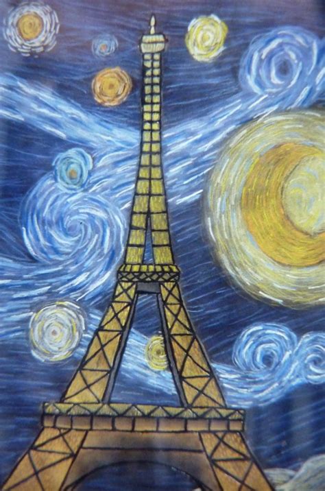 Van Gogh Eiffel Eiffel Tower Painting Eiffel Tower Art Eiffel Tower