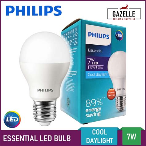 Philips Essential Led Bulb Led Light Bulb Cool Daylight 7 Watts