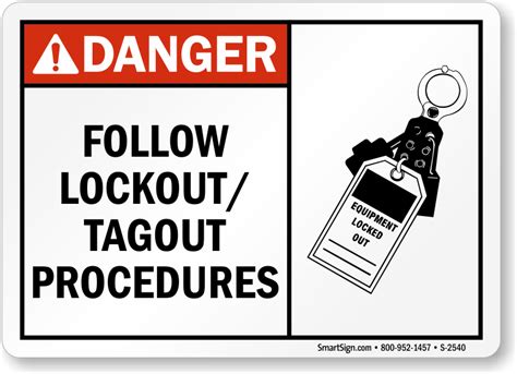 Lockouttagout Sign Follow Procedures Sku S 2540