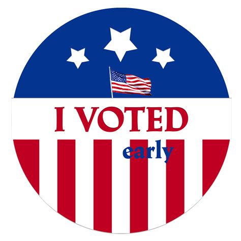I Voted Early Sticker 2020  Calendars Printable Free