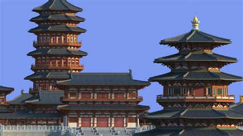 Chinese Ancient Buildings 03 3d Model Turbosquid 1732335