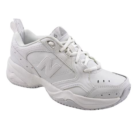 New Balance Womens Wx626 White Leather Athletic Shoes Wide