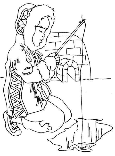 Inuit Eskimo Coloring Pages