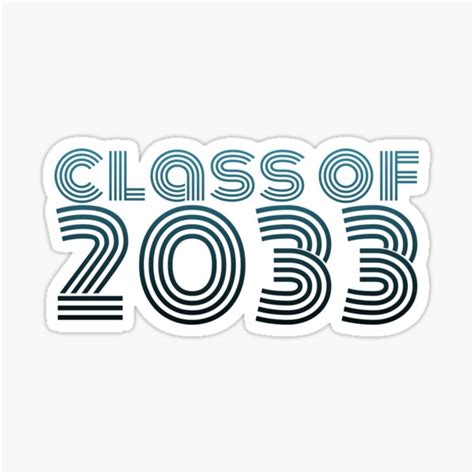 Class Of 2033 Blue Sticker For Sale By Egit Redbubble