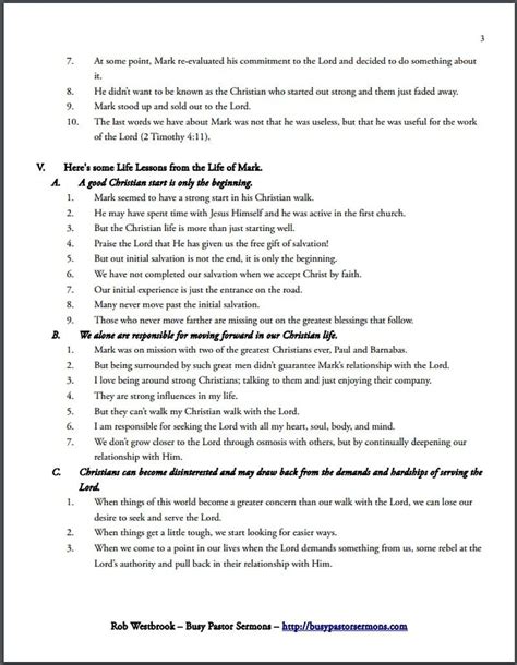 Bible Study Outline Template