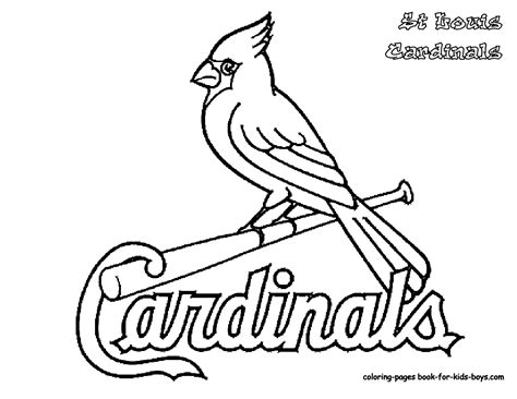 Picture of a cardinal bird to color cardinal coloring page to download. Cardinals Logo Coloring Pages | Baseball coloring pages ...