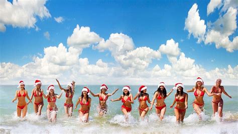 Funny Girls Christmas Hd Wallpaper Wallpaper High